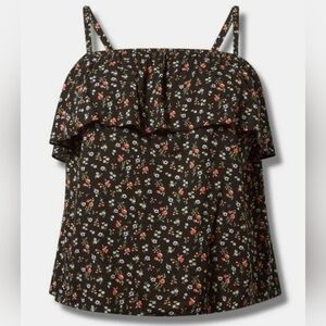 NWT Floral Black Women's Top